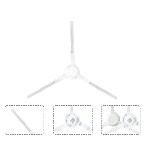 Perii de colț pentru aspirator pentru Xiaomi Robot Vacuum E10 - 2 bucati la set alb