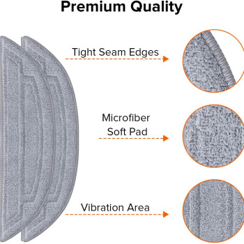 Ștergătoare de mop originale pentru Roborock S8 MaxV Ultra GRI Vibrarise 3.0