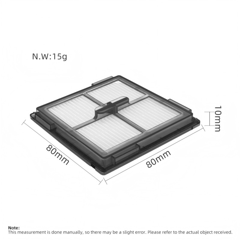 Hepa filtru pentru Roborock Q10 X5/ Q10 X5+/ Q10P+/ Q10 PF/ Q10 PF+/ Q8 Max Pro/ Q8 Max Pro+ - serie 2 buc. la set