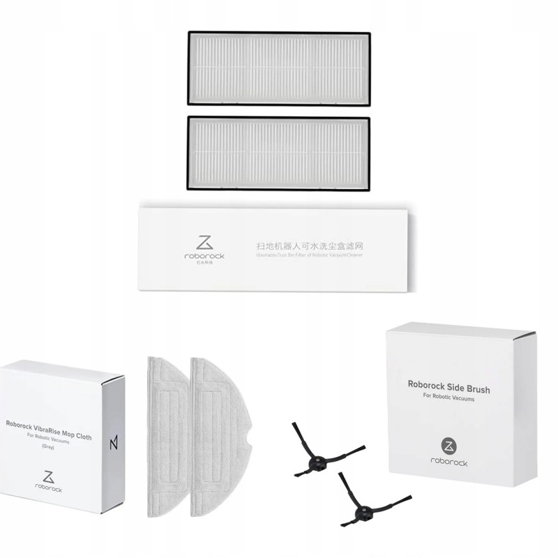 Set de accesorii originale pentru Roborock S8 Pro Ultra / S8 / S8+ cu perii negre